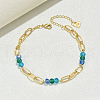 Sweet and Lovely Grass Beaded & Iron Paperclip Chain Anklets for Daily Vacation Gift XC5889-2-3