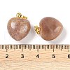 Natural Peach Moonstone Pendants G-J386-H13-G-3