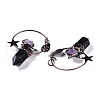 Natural Obsidian Faceted Pointed Bullet Big Pendants G-B073-01R-05-2