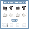 Unicraftale DIY Blank Square Adjustable Ring Making Kit DIY-UN0005-64-3