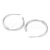 Rack Plating Brass Ring Stud Earrings for Women EJEW-K245-12P-2