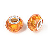 Transparent Resin Rondelle European Beads RESI-N044-01C-3