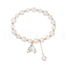 4Pcs Brass Glass Beads Stretch Bracelets BJEW-JB11769-04-2