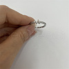 Brass Micro Pave Clear Cubic Zirconia Finger Rings FS-WGE303B-13-1
