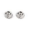 Brass Micro Pave Clear Cubic Zirconia Spacer Beads KK-K371-31P-1