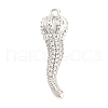 Rack Plating Brass Micro Pave Cubic Zirconia Pendants ZIRC-F140-01P-1