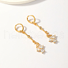 Fashionable Classic Teardrop Tassel Brass Hoop Earrings GN7789-2