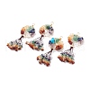 4Pcs 4 Styles Natural & Synthetic Gemstone Chip Big Pendants PALLOY-JF01532-1