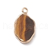 Natural Tiger Eye Pendants G-K333-01J-3