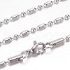 Tarnish Resistant 304 Stainless Steel Ball Chain Necklaces STAS-G083-43P-1
