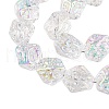 Electroplate Glass Beads Strands EGLA-N012-08D-3