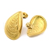 Shell Shapes Ion Plating(IP) 304 Stainless Steel Stud Earrings EJEW-H013-14G-2