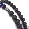 2Pcs 2 Style Style Natural Lava Rock & Mixed Stone & Synthetic Hematite Stretch Bracelets Set BJEW-JB08733-6