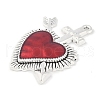 Rack Plating Alloy Enamel Pendants PALLOY-F018-34AS-02-2