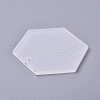 Transparent Acrylic Blank Pendants TACR-WH0002-12-2