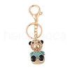 Zinc Alloy Rhinestone Keychain KEYC-M024-01KCG-02-1