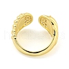 Brass Micro Pave Cubic Zirconia Open Cuff Ring for Women AJEW-U003-12G-3