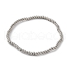 Non-Tarnish 316 Surgical Stainless Steel Round Beaded Stretch Bracelets BJEW-M305-01A-P-1