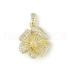 Brass Micro Pave Clear Cubic Zirconia European Dangle Charms Bails KK-K297-56G-1