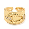 Cubic Zirconia Open Cuff Ring RJEW-L121-030G-2