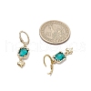 Glass Leverback Earrings EJEW-JE06397-02-4