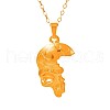 Stainless Steel Half Skull Pendant Necklaces for Women FV7177-2-5