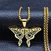 304 Stainless Steel Necklaces NJEW-Q338-03G-1