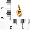 Brass Micro Pave Cubic Zirconia Charms KK-P295-14G-02-3