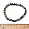 Natural Indian Agate Bead Stretch Bracelets BJEW-K212-A-010-3