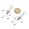 MIYUKI Delica Beaded Skeleton Dangle Earrings EJEW-MZ00092-3