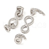 925 Sterling Silver Micro Pave Cubic Zirconia Fold Over Clasps STER-B005-47P-2
