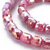 Opaque Baking Painted Glass Beads Strands EGLA-N006-008-B04-3