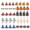 CHGCRAFT 40Pcs 10 Style Halloween Theme Alloy Enamel Pendants ENAM-CA0001-58-1