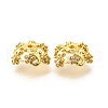 Flower Brass Bead Caps KK-V008-06G-2