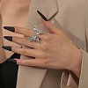 Zinc Alloy Adjustable Cuff Open Rings for Women FS-WGB1EE5-02-2