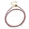 Polyester Cord Braided Necklace Makings MAK-L043-03G-20-1