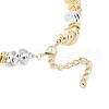 Two Tone Alloy Irregular Twist Beaded Necklaces for Women NJEW-Z043-01PG-02-4
