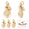 Beebeecraft Brass Micro Pave Cubic Zirconia Pendants KK-BBC0003-97-1