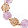 10mm Round Imitation Austrian Crystal & Crackle Acrylic Beaded Stretch Bracelets BJEW-JB10556-02-4