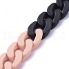 Handmade Opaque Spray Painted Acrylic Curb Chains AJEW-JB00620-01-1