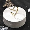 304 Stainless Steel Open Cuff Rings for Women RJEW-S395-02G-2