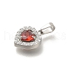 304 Stainless Steel Micro Pave Cubic Zirconia Pendants STAS-H228-03P-08-2