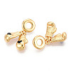 Brass Black Enamel Boxing Glove European Dangle Charms KK-N271-08G-2
