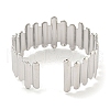 Non-Tarnish Exaggerated 304 Stainless Steel Cuff Bangles for Women BJEW-P331-04P-3