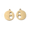Ion Plating(IP) 316L Surgical Stainless Steel Charms STAS-H213-78G-1