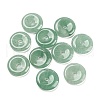 Natural Green Aventurine China Safety Buckle Pendants G-B052-03-1