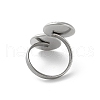 Non-Tarnish 304 Stainless Steel Open Cuff Ring Findings STAS-E124-05D-P-3