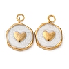 304 Stainless Steel Enamel Pendants STAS-U061-34G-C01-1