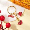 Alloy Enamel Pendant Keychains KEYC-JKC01177-03-2