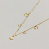 925 Sterling Silver Clear Cubic Zirconia Star Pendant Necklaces KU1161-1-3